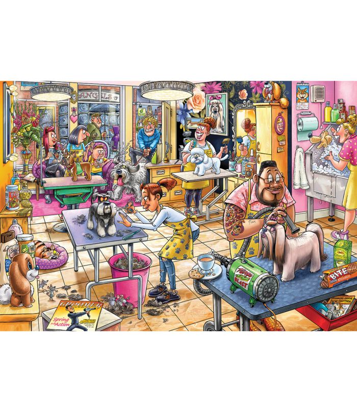 Puzzle géant Wasgij Mystery 23 - Pooch Parlour ! (1000 pièces) image number 1