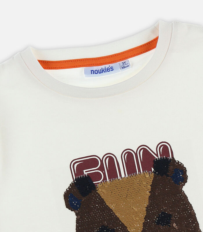 T-shirt en coton BIO avec sequins, image number 4