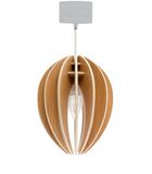 FEVE - Lampe suspension bois chêne naturel cordon blanc image number 4