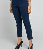 Blauwe broek met slanke pasvorm van Conquista Fashion image number 3