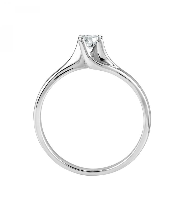 Ring in 750 witgoud, ecologische diamant image number 1