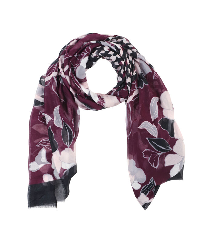 Basic sjaal met bloemenprint image number 1