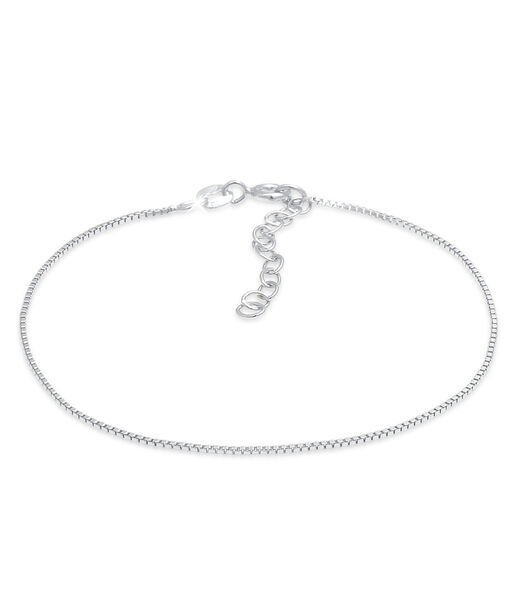 Bracelet Collier Vénitien Pour Dames Liens Rectangulaires De Base Ajustables En Argent 925 Sterling