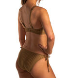 Haut maillot de bain bandeau multipositions Dull Gold or image number 3