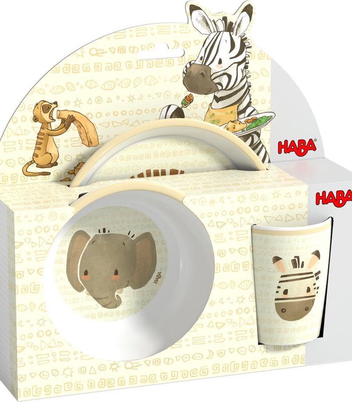 HABA Coffret cadeau vaisselle en mélamine En safari ! image number 4