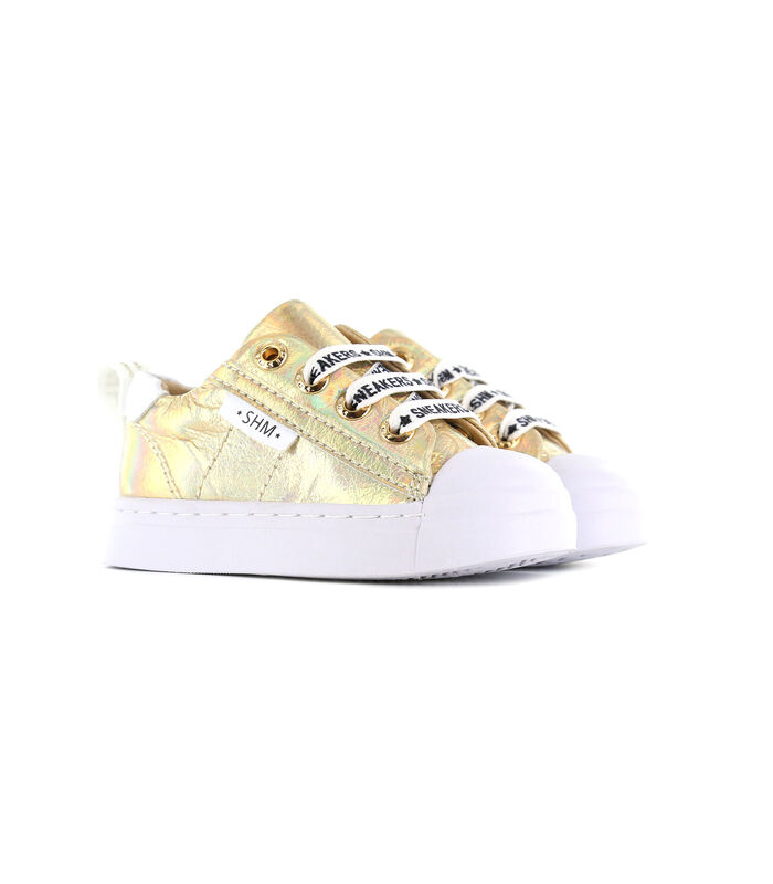 Shiny Gouden Lage Sneaker image number 2