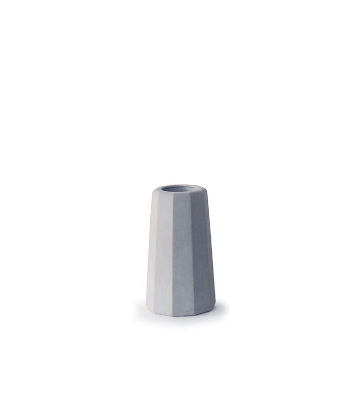 FACETTE - Vase soliflore en béton (petite taille) H9cm image number 0