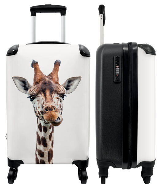 Ruimbagage koffer met 4 wielen en TSA slot (Giraffe - Kinderen - Dier - Stippen)