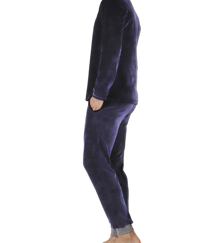 Pyjama velours tenue d'intérieur pantalon et haut Home image number 2