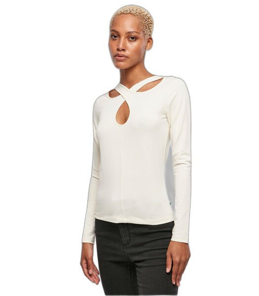 T-shirt manches longues femme Crossed Cut Out