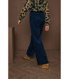 Pantalon indigo en velours côtelé souple image number 1