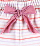 Pyjamas 2 pièces court en jersey, écru/rose image number 4