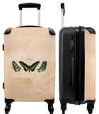 Handbagage Koffer met 4 wielen en TSA slot (Vlinder - Groen - Vintage - Illustratie - Kunst) image number 0