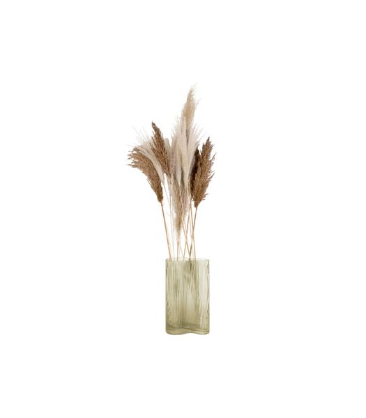 Vase Allure Wave - Vert mousse - 9,5x27cm
