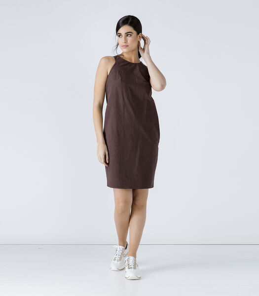 Robe marron en jute de coton