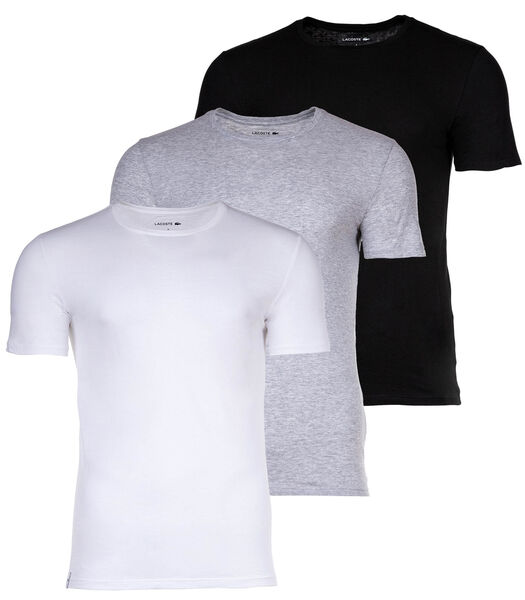 Essentials Lounge - Set van 3 slanke T-shirts met ronde hals
