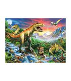 puzzel Bij de dinosaurussen - 100 stukjes image number 1