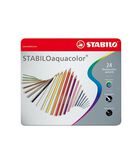 STABILO aquacolor - premium aquarel kleurpotlood - metalen etui met 24 kleuren image number 1