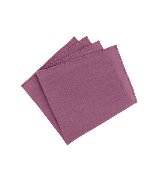 Pochette en lin rose mauve - GYPSY - Fabriquée à la main