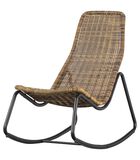 Chaise à bascule d'exterieur - Polyester/métal - Naturelle - 97x51x95 - Tom image number 2