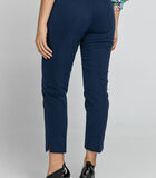 Blauwe broek met slanke pasvorm van Conquista Fashion image number 4