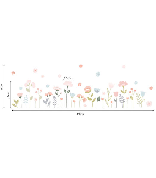 Stickers fleurs sur tige Bloom, Lilipinso