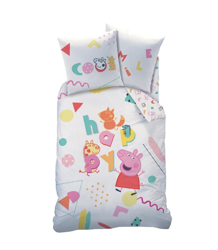 Housse de couette Peppa Pig Memphis coton image number 4