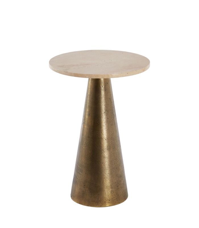Table d'appoint Ynez - Sable/Bronze Antique - 36x36x51cm image number 1