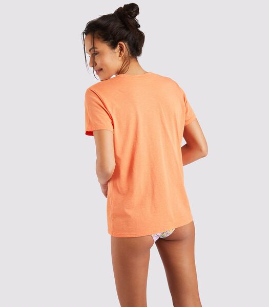 T-shirt femme orange Carlo Teeclub