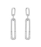 Boucles d'oreilles pour dames, argent 925 Sterling, zirconium synth. image number 1