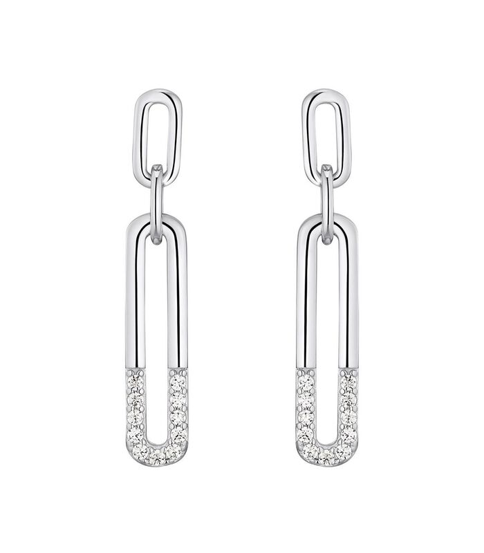 Boucles d'oreilles pour dames, argent 925 Sterling, zirconium synth. image number 1