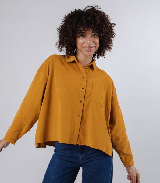 Babycord Boxy Blouse Toffee