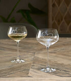 verre à vin blanc avec coeur gravé - With Love - Transparent - 550 ml image number 1