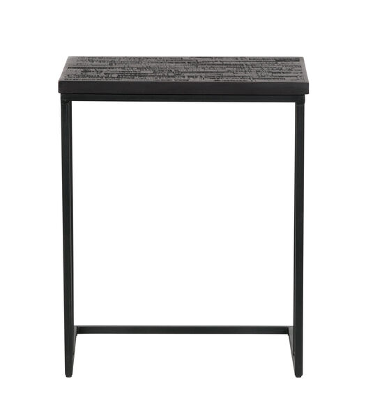 Table d'appoint en forme de U - Bois - Noir - 55x45x35 cm - Sharing