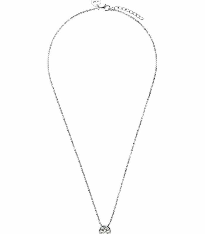 Ketting met hanger voor dames, 925 Sterling zilver, zirkonia synth. image number 1