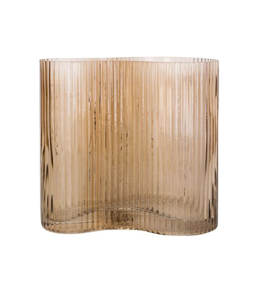 Vaas Allure Wave - Glas Zandbruin - 12x18cm
