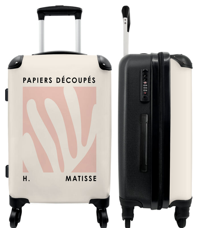 Handbagage Koffer met 4 wielen en TSA slot (Matisse - Kunst - Roze - Abstract) image number 0