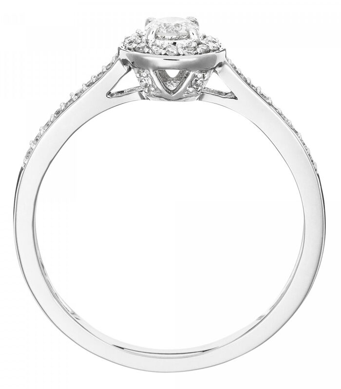 Ring 'Brillant Somptueux' witgoud en diamanten image number 4