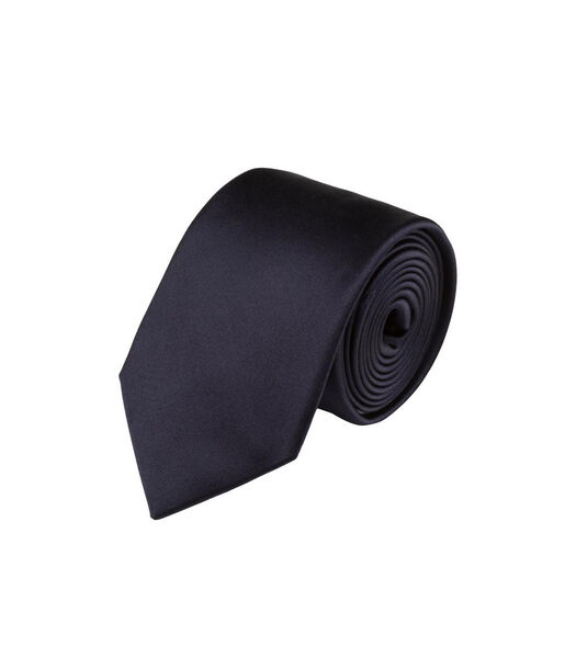 Cravate classique lisse unie en soie 7 cm