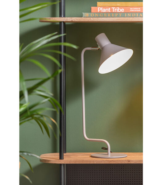 Tafellamp Office Curved - Warmgrijs - 18x21,5x50,5cm