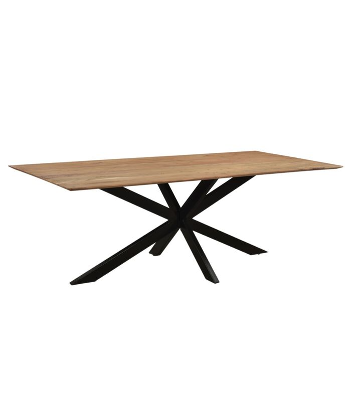 Nordic - Table de salle à manger - acacia - naturel - 220cm - rectangulaire - pied araignée - acier laqué image number 1