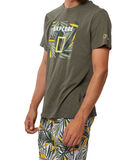 Korte t-shirt pyjama Vegetal National Geographic kaki image number 2