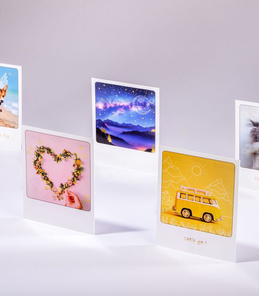 Boîte de 10 cartes simples Clik   avec 10 enveloppes