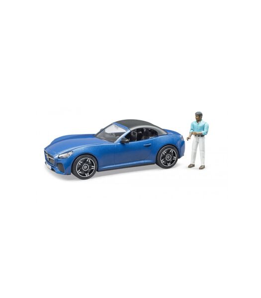 roadster bleu avec chauffeur (03481)