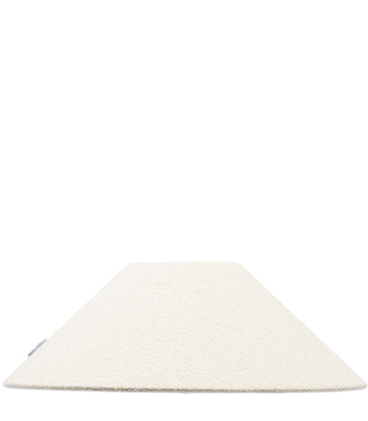 Abat-jour blanc, Tissu Teddy - Cone Bouclé (ØxH) 54x18 - Coton