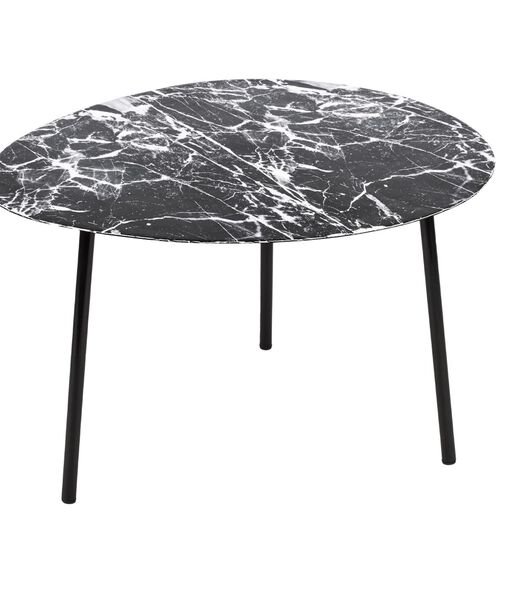 Table d'appoint Ovoid - Noir - 58,5x51x38 cm