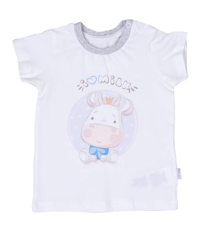 Bio-Katoenen Baby T-Shirt en Short Set met Koeienprint image number 1