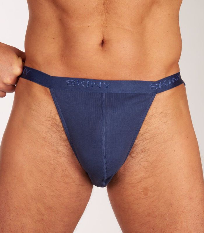 Slip 2 pack Every Day In Cotton Rib Tanga Briefs image number 2