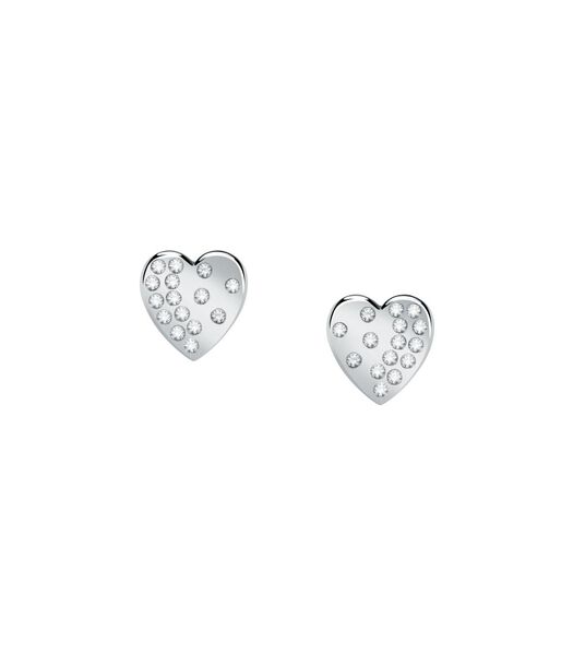 Boucles d'oreilles en acier, cristaux PASSIONI