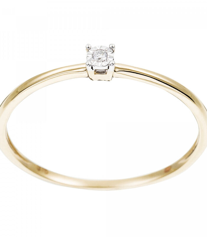 Ring 'Petit Solitaire' geelgoud en diamanten image number 2